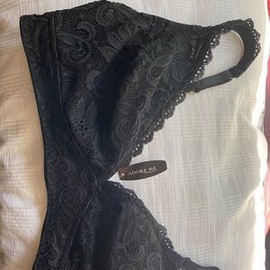 Jet Black Adore Me lace bra size 0X